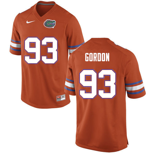Men #93 Moses Gordon Florida Gators College Football Jerseys Sale-Orange